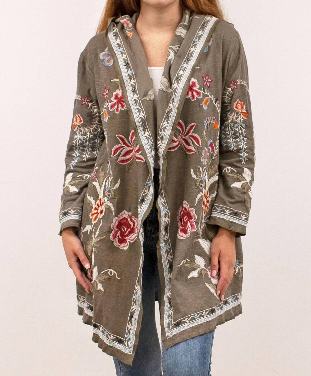 NEW CAITE ingrid hoodie coat in army green